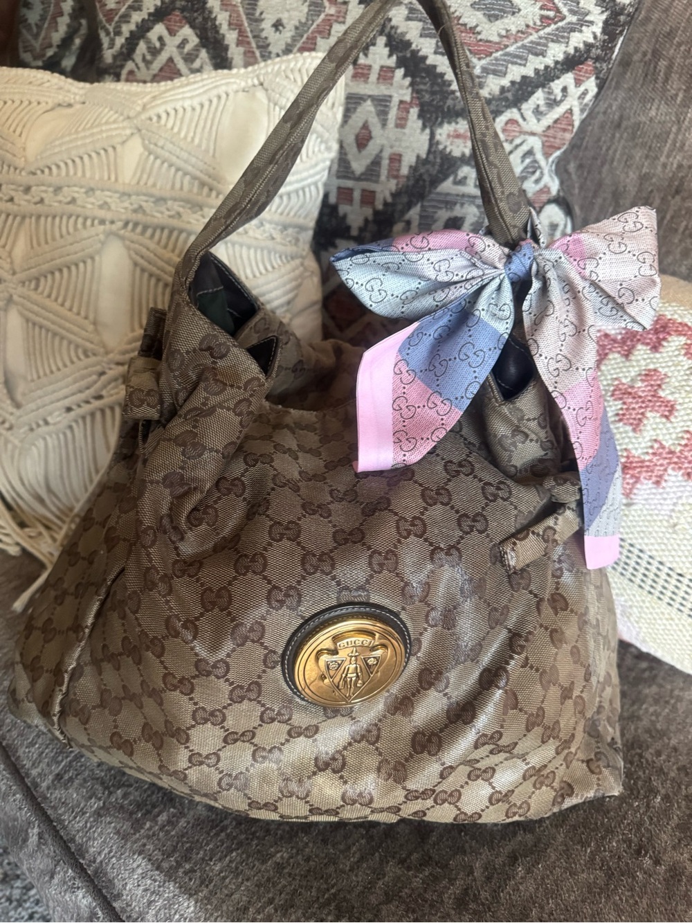 Gucci Brown GG Canvas Shoulder Bag